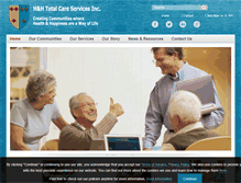 Tablet Screenshot of hhtotalcare.com